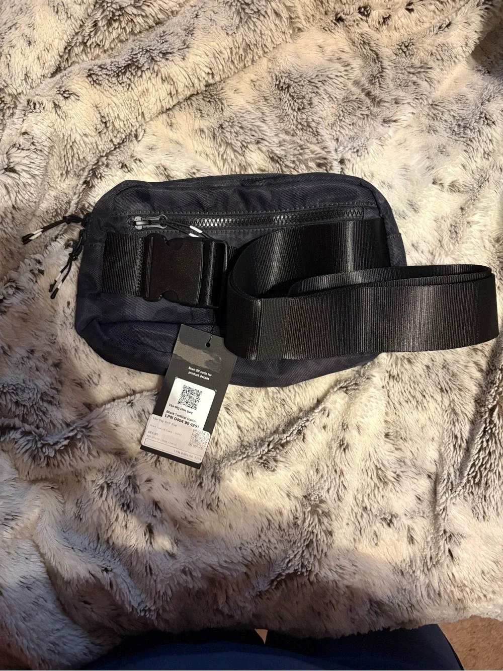Fabletics Black Camo Belt Bag